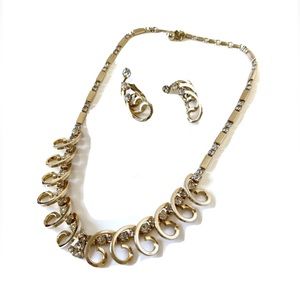 Sarah Coventry Vintage Gold Tone Rhinestone Set